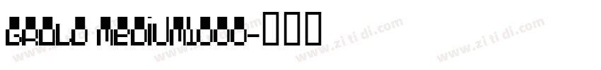 Grold Medium1000字体转换